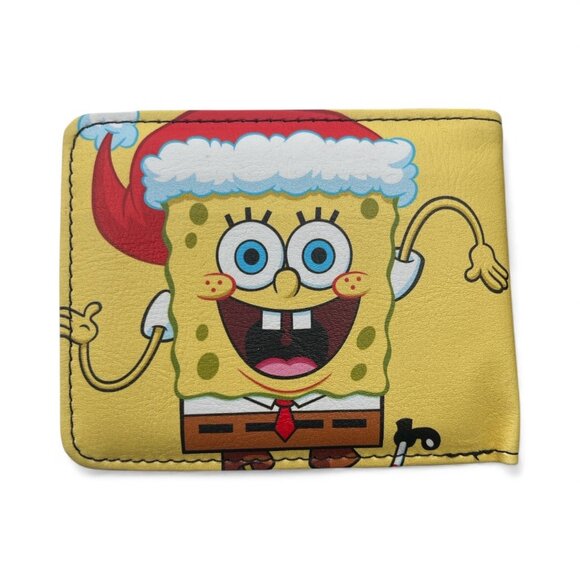 SpongeBob SquarePants Wavy Arms Santa Holiday Pose Bifold Wallet - Picture 2 of 6